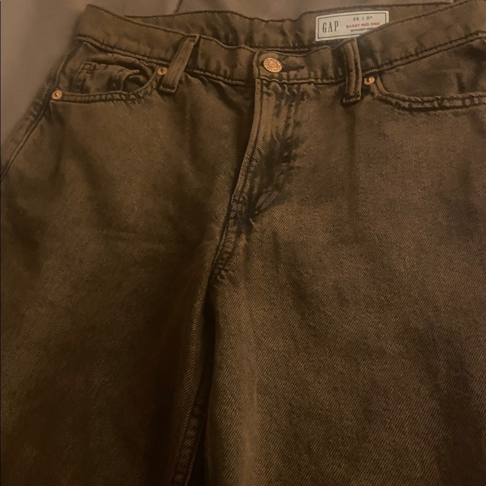 GAP Chocolate Wide-Leg Pants size 25 - Picture 3 of 4